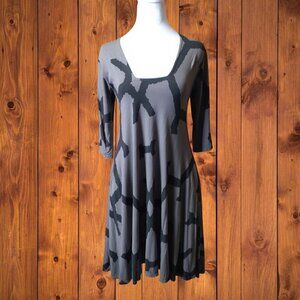 Bel Kazan Anthropologie Women's XS 3/4 Sleeve Dress Pockets Pullover Stretch